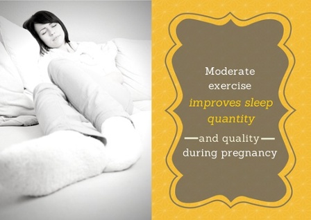 Moderate exercise improves sleep quantity and quality during pregnancy