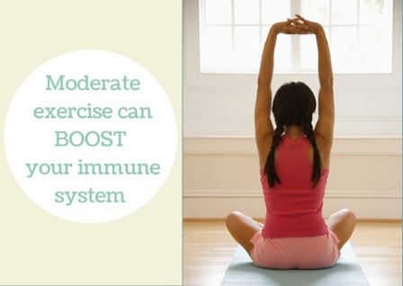 Moderate exercise can boost your immune system